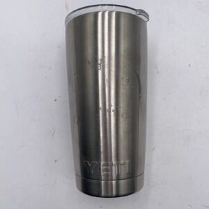 YETI Power Silver 20 oz Rambler w/ Lid Great Condition SEE PICS